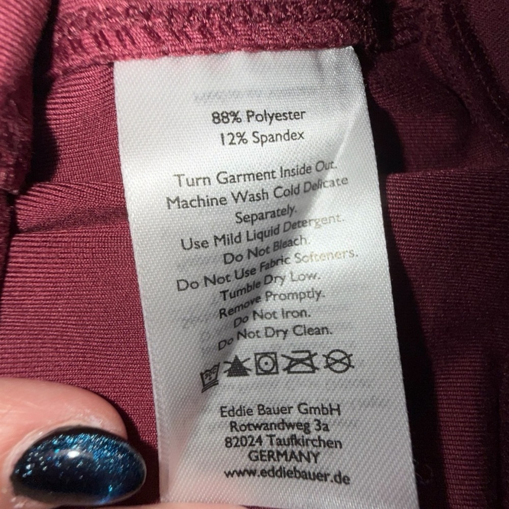 EDDIE BAUER Women’s Trail Tight Capris - High Rise Dark Berry XL - Picture 8 of 12